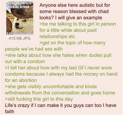 anon is an autistic chad greentext