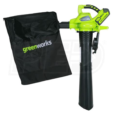 greenworks  max digipro  volt ah lithium ion cordless leaf blowervacuum greenworks