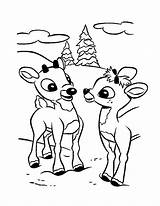 Coloring Pages Reindeer Baby Print sketch template