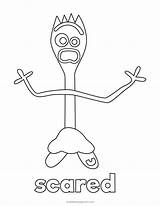 Forky Anxious sketch template
