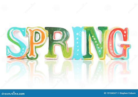 colorful spring sign stock image image  design dollars