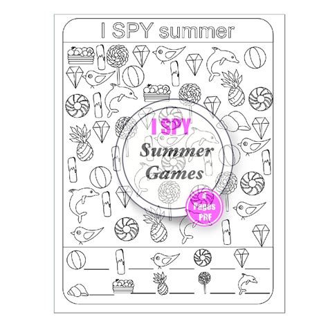 spy summer printable games activity sheets  kids etsy