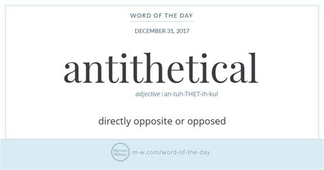 word   day antithetical merriam webster