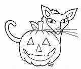 Coloring Halloween Cat Pages Easy Printable Sheets Pumpkin Party Sheet Invitations Clipart Print Library Kitty Need Click Comments Color Clip sketch template