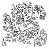 Paisley Coloring Pages Easy Ornament Illustration Vector Drawn Hand Getcolorings Getdrawings Isolated Lotus Printable Colorings Color sketch template