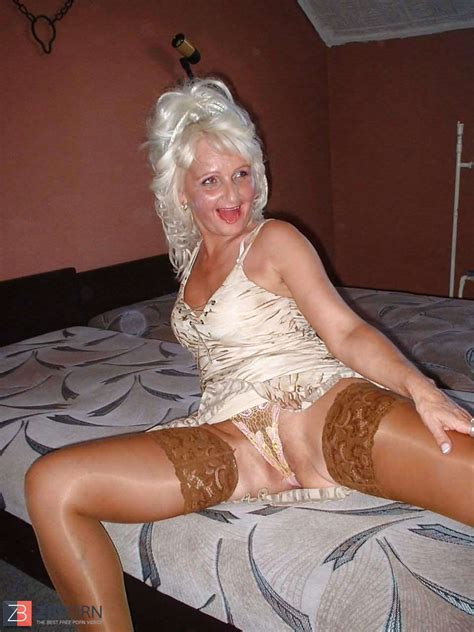 inexperienced ash blonde granny in pantyhose opening up