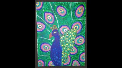 easy peacock painting  stepsbirds paintingseasy canvas paintings