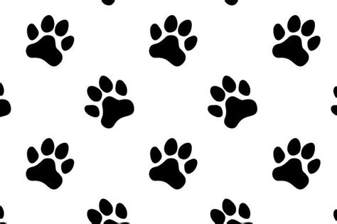 dog paw print seamless pattern svg cut file  creative fabrica