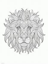 Coloring Pages Adults Lion Printable Animal Adult Print Colouring Animals Sheets Look Other sketch template