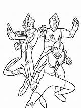 Ultraman Mewarnai Papan sketch template