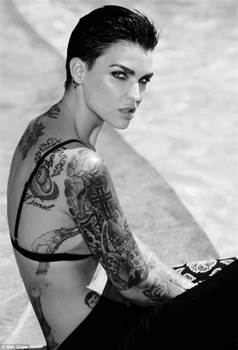 ruby rose wears menswear inspired outfits for edgy arts magazine shoot ruby rose tattoo ruby