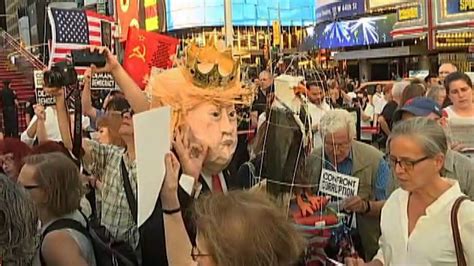 Anti Trump Protests Outside White House In Times Square Decry Dc