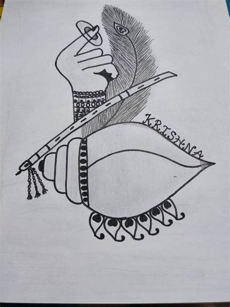 incredible compilation   simple krishna drawing images