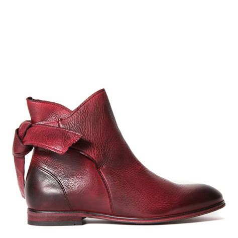 ladies red leather etty ankle boots brandalley