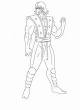 Smoke Mortal Kombat Coloring Pages Line Template sketch template
