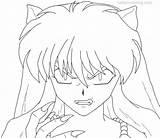 Inuyasha Coloring Pages Demon Printable Kids sketch template