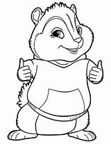 Alvin Pages Chipmunks Coloring Getcolorings sketch template