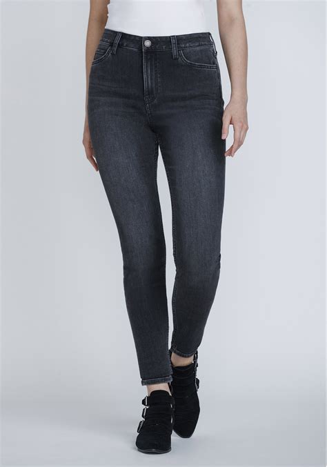 women s washed black high rise skinny jeans warehouse one