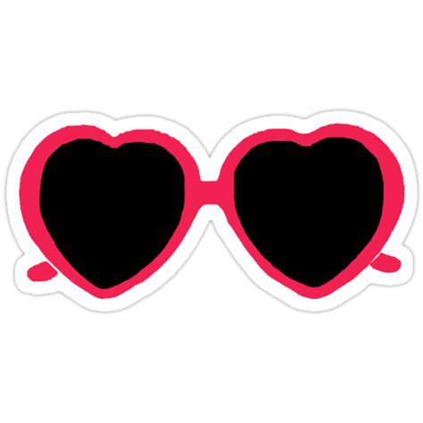 Heart Shaped Sunglasses Stickers By Smbray Redbubble