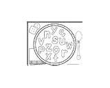 Soup Alphabet Coloring Mats Sheets Previous Next sketch template