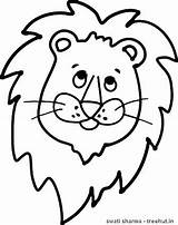 Face Lion Coloring Mask Pages Template Lions Printable Swati Big Getcolorings Treehut Print Color Getdrawings Sharma sketch template