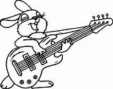 Guitar Bass Coloring Playing Drawing Girl Easy Anima Bunny Getdrawings Wecoloringpage Drawings Pages Pencil Paintingvalley sketch template