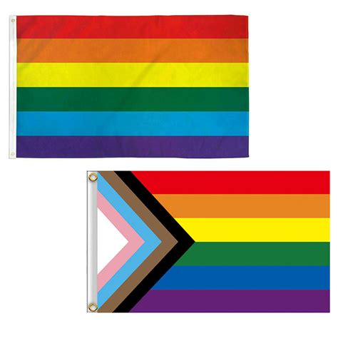progress pride rainbow flag 3x5 ft lgbtq gay lesbian trans people of
