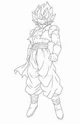 Gogeta Dragon Vegito Lineart Goku Brusselthesaiyan Instinto Broly Saiyan Hobbyist Template sketch template