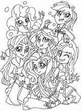 Equestria Coloring Girls Pages sketch template