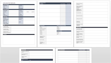 job analysis templates smartsheet