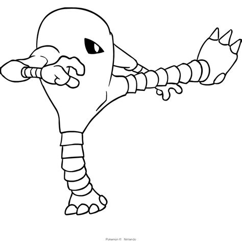 view hitmonlee coloring page pics