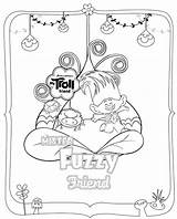 Trolls Coloring Pages Movie Printable Dreamworks Fuzzy Kids Holiday Print Template Color Moana Sheet Movies Book Characters Templates Pdf Site sketch template