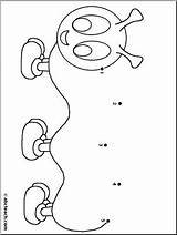 Dot Dots Ausschneidebilder Connect Preescolares Zahlen Raupe Cognitivas Prepping Matemáticas Matematica Logica Unir Mendez Rosy Tareas Caligrafia Ivonn111e Punkt Verbind sketch template