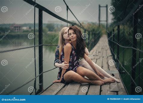 Lesbian Couple Together Outdoors Concept Stock Image Image Of Leisure