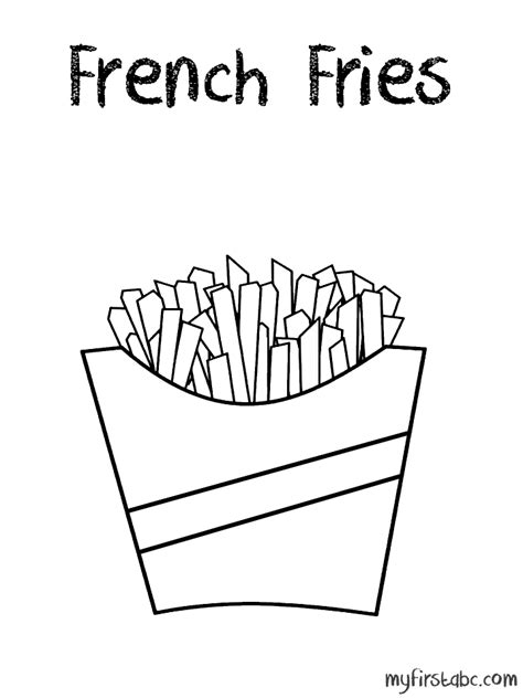 french fries coloring page  abc coloring home