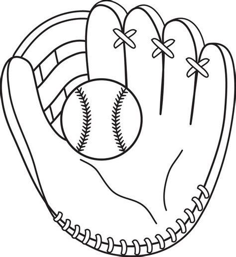 printable baseball glove template printable word searches