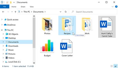 windows basics working  files