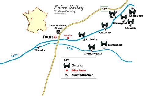 loire valley chateau map
