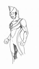 Ultraman Coloring Pages Dyna Sketch Onore Zero Deviantart Monster Otaku Template Disimpan Dari Printable sketch template