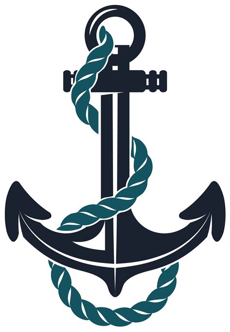 anchor clipart teal anchor  rope png transparent png  pinclipart
