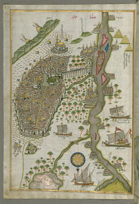 all sizes illuminated manuscript map of cairo from book