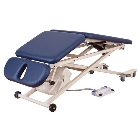 electric massage table pt400 oakworks med on casters with