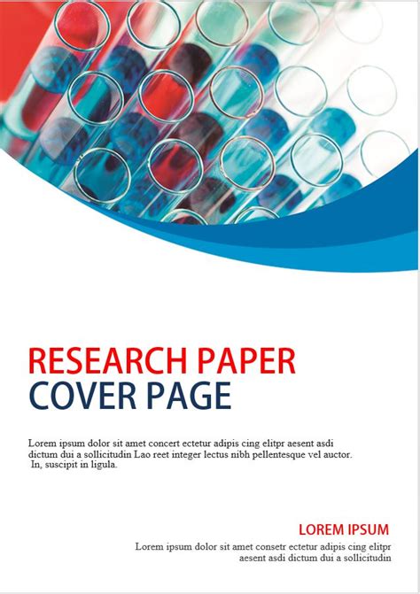 printable research paper cover page sample  ms word