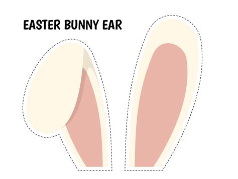 printable bunny ear template cut   bunny ears