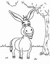 Donkey Coloring Pages Shrek Funny Cartoon Printable Kids Colorir Para Desenhos Desenho Mule Baby Color Print Drawing Smiling Bestcoloringpagesforkids Template sketch template