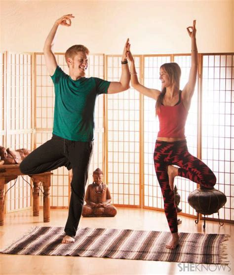 beginner yoga poses  bring couples  closer couples yoga