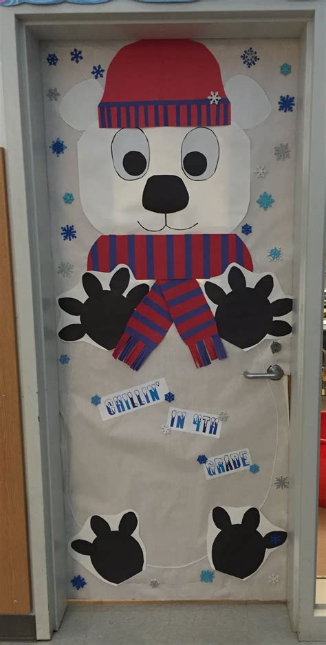 creative elementary school counselor winter door decorations