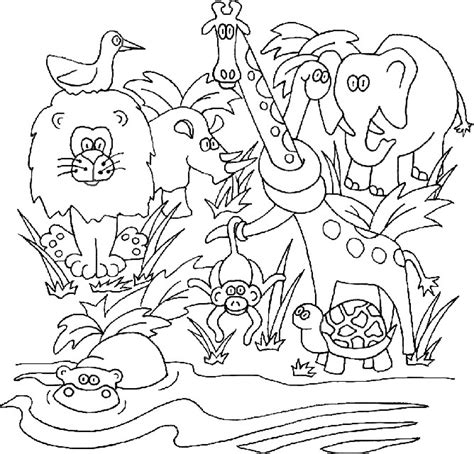 jungle coloring pages  preschoolers  getcoloringscom
