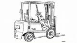 Forklift Drawing Drawings Coloring Pages Colorful Easy Tattoos Paintingvalley Choose Board sketch template