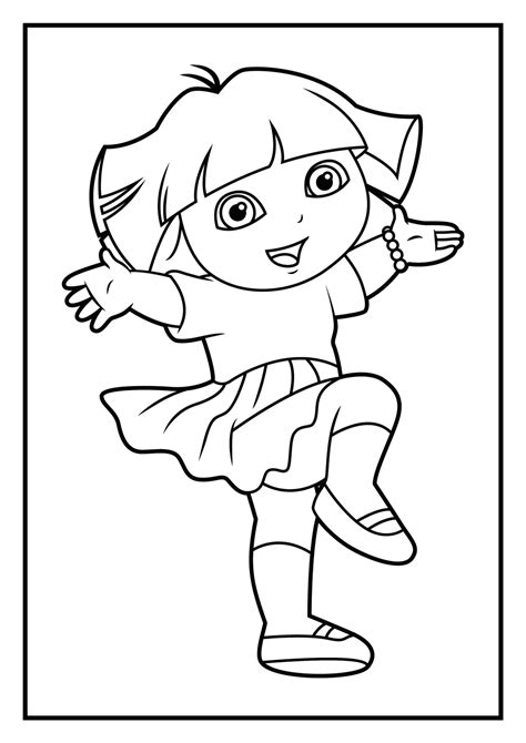 baby dora pages coloring pages